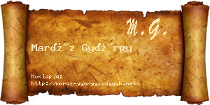 Maráz György névjegykártya