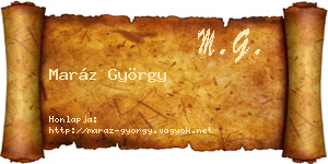 Maráz György névjegykártya