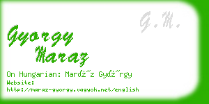 gyorgy maraz business card